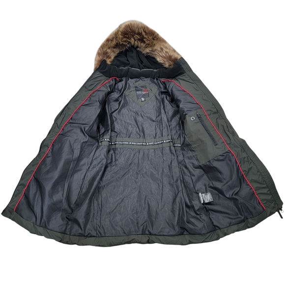 REDX Outerwear Hooded Puffer Jacket Green Mid-Length Winter Parka Women’s M - Picture 8 of 17